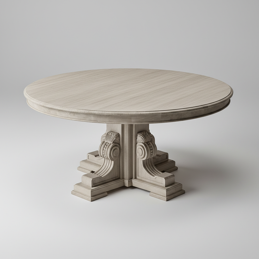 Corinth Carved Round Table