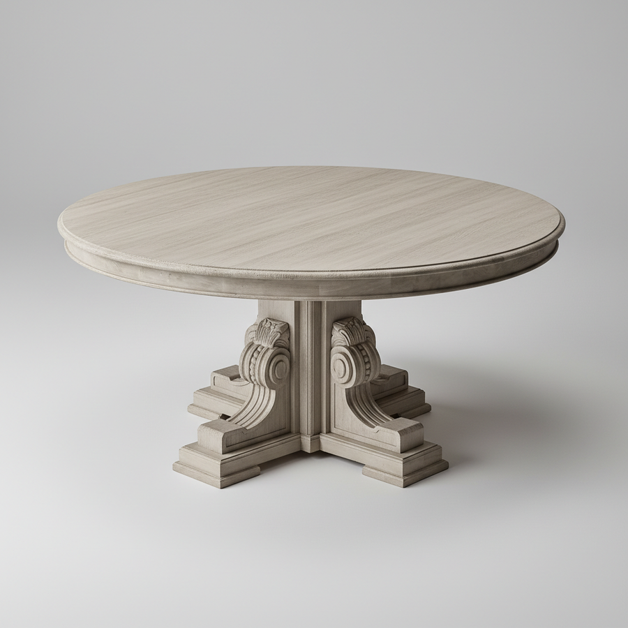 Corinth Carved Round Table