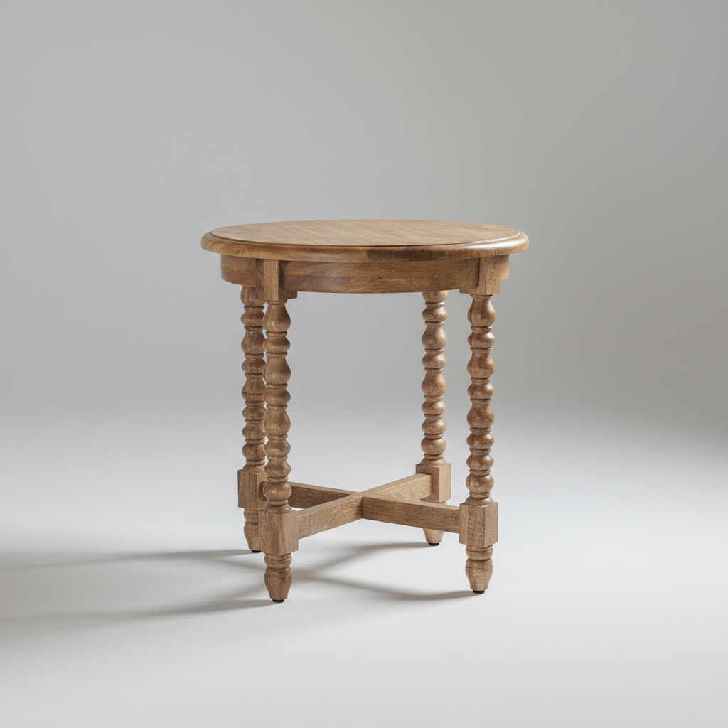 Oak Spindle Side Table