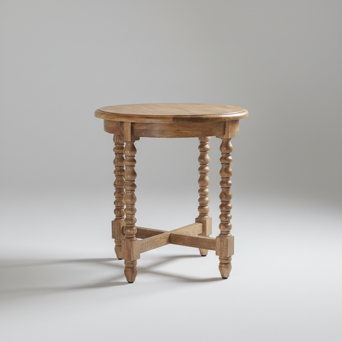 Oak Spindle Side Table
