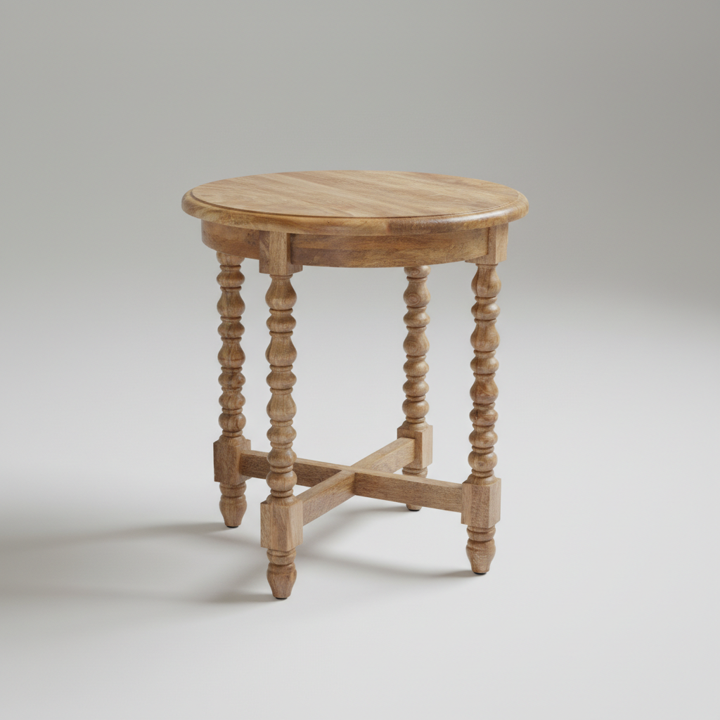 Oak Spindle Side Table