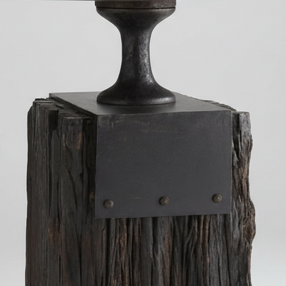 Driftwood Forge Pedestal Table