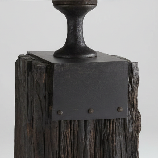 Driftwood Forge Pedestal Table