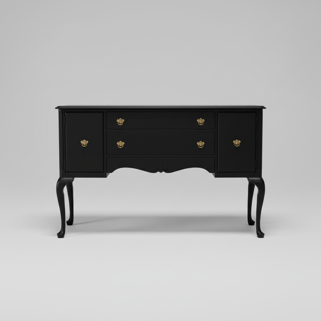 Midnight Curved Leg Console