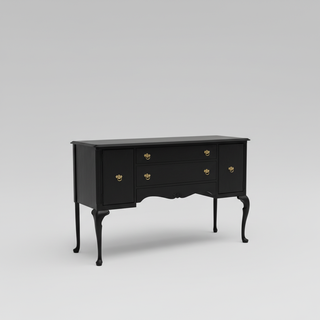 Midnight Curved Leg Console