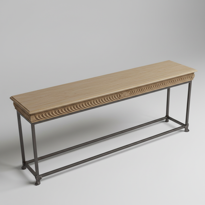 Carved Crest Slim Console