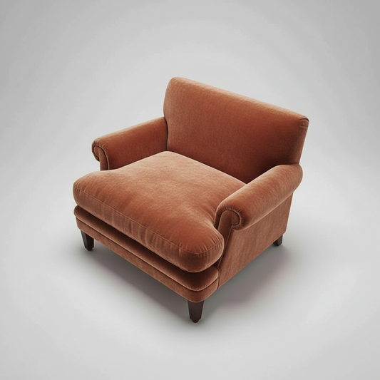Terracotta Velvet Chair