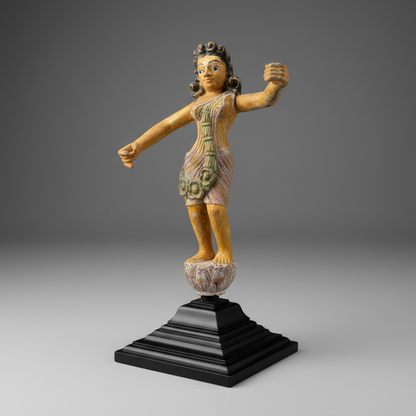 The Dancing Apsara — Antique Folk Sculpture