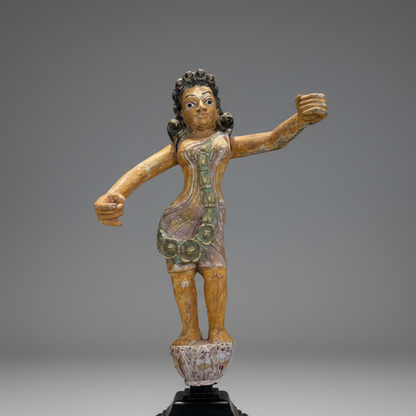 The Dancing Apsara — Antique Folk Sculpture