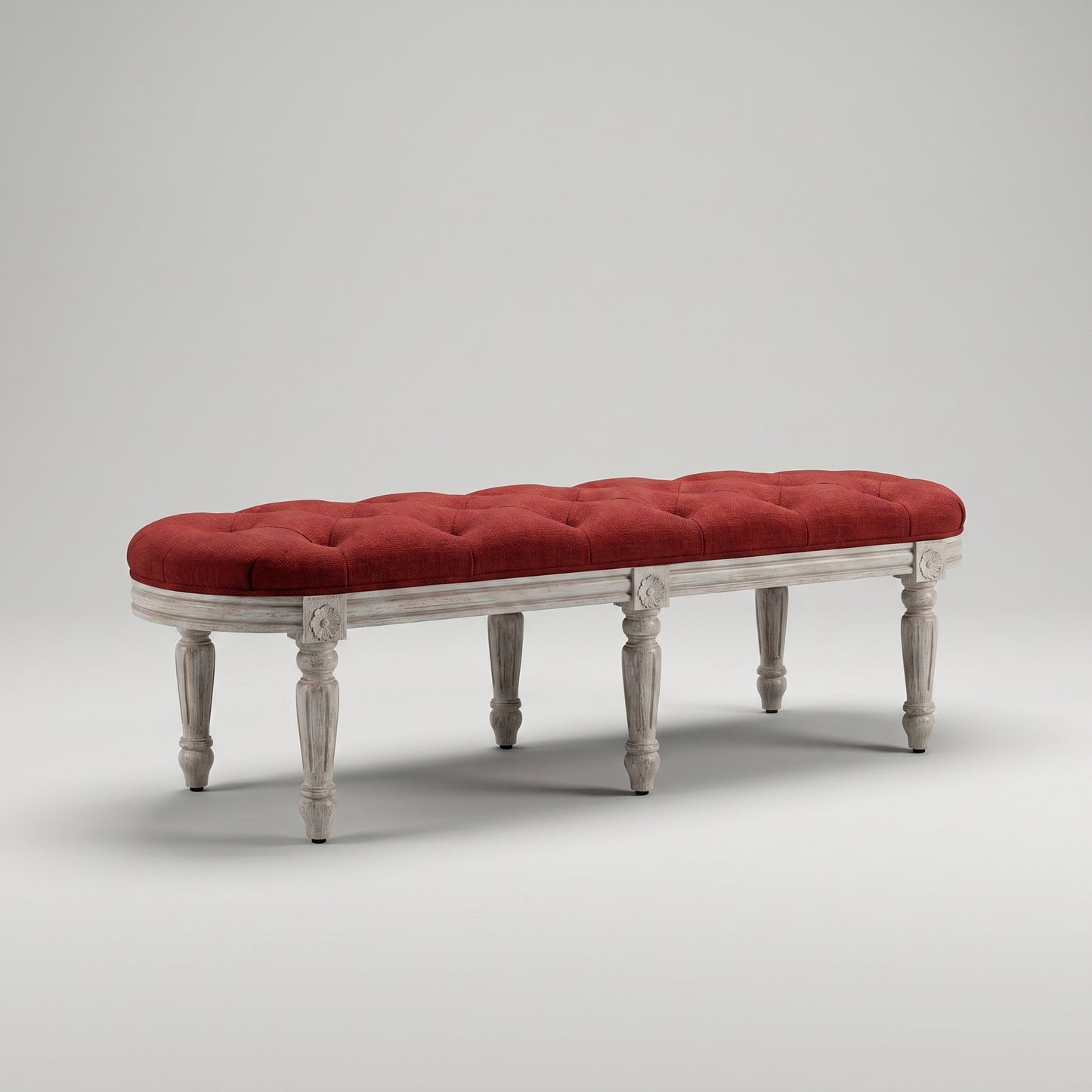 Elegant Vintage Style Tufted Bench