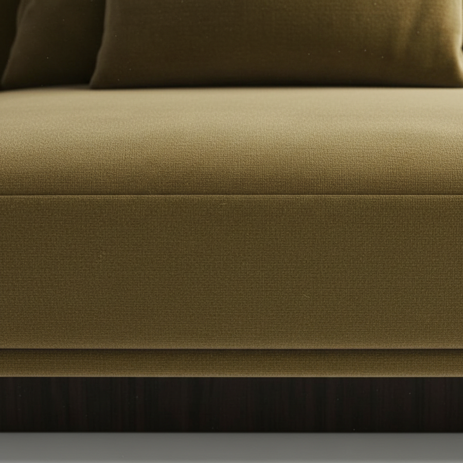 Moss Silhouette — Curved Chaise Sofa, made to order by Peacock Life — view 3