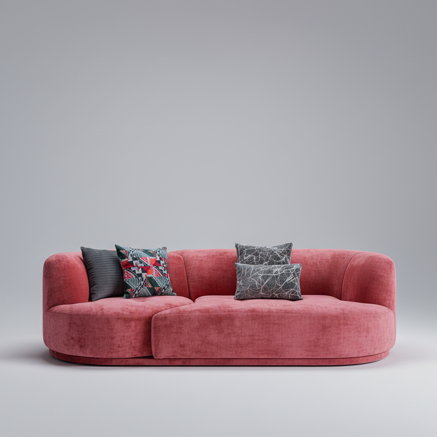 Prestige Sofa — Curved Modern Statement, made to order by Peacock Life