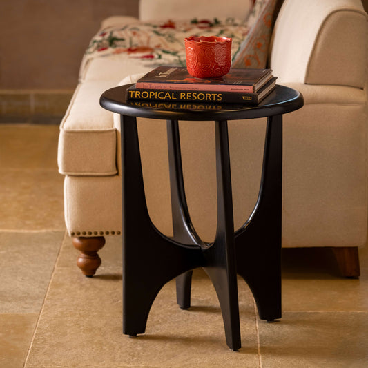 Black U Side Table