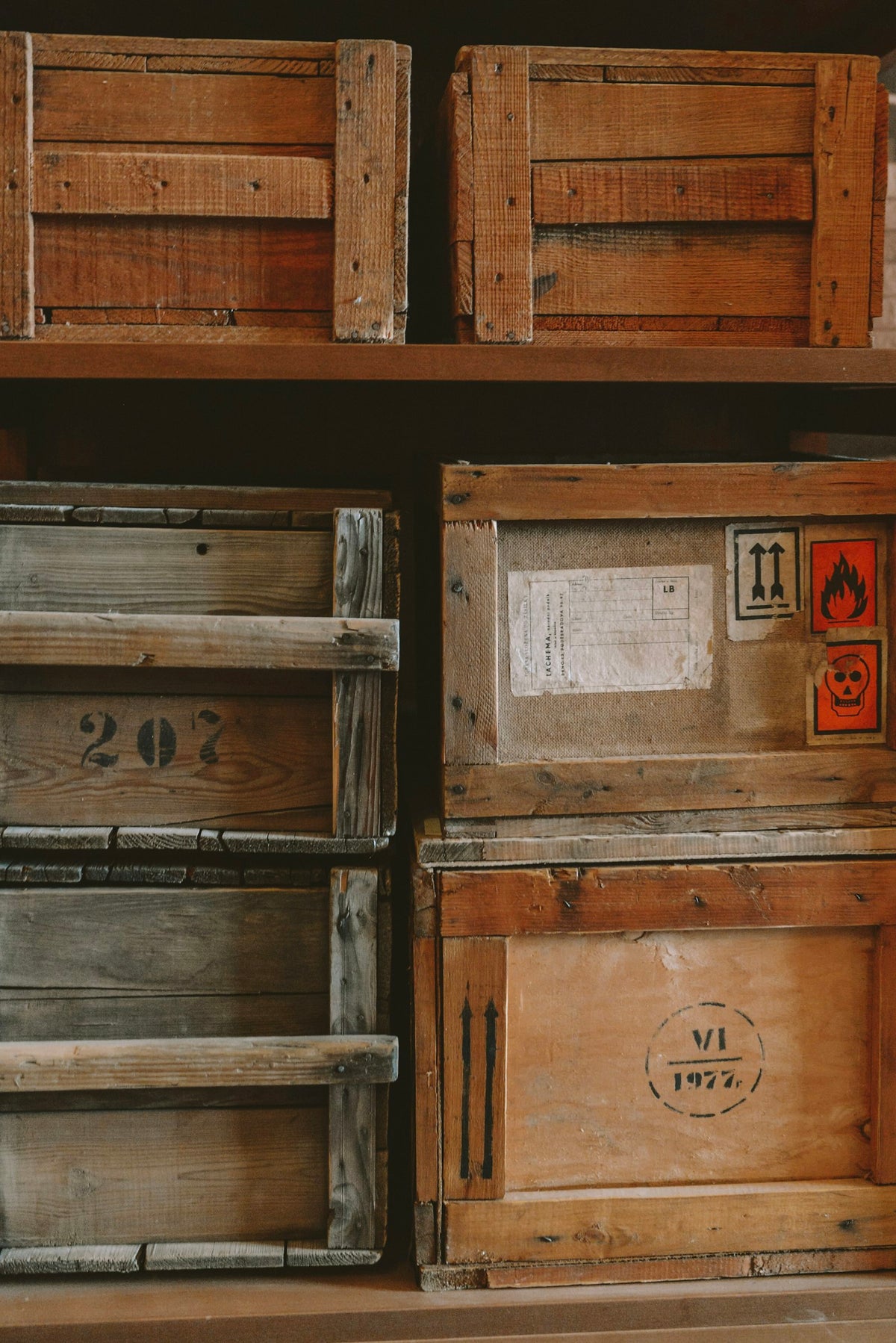 Timber crates ready for dispatch
