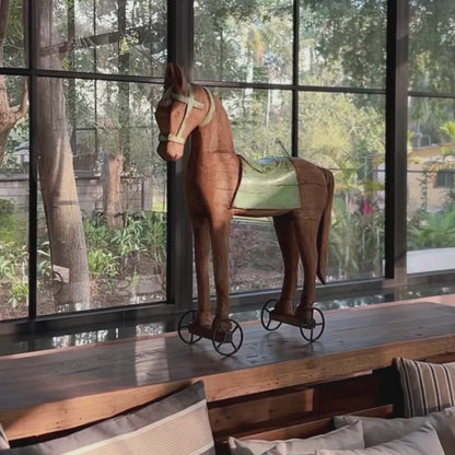 Rodeo Horse on Wheels Decor