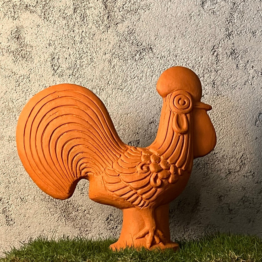 Portuguese Terracotta Rooster - Peacock Life by Shabnam Gupta