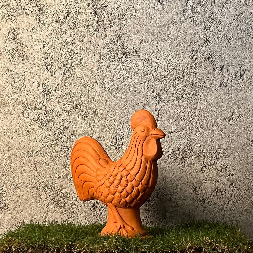 Portuguese Terracotta Rooster - Peacock Life by Shabnam Gupta