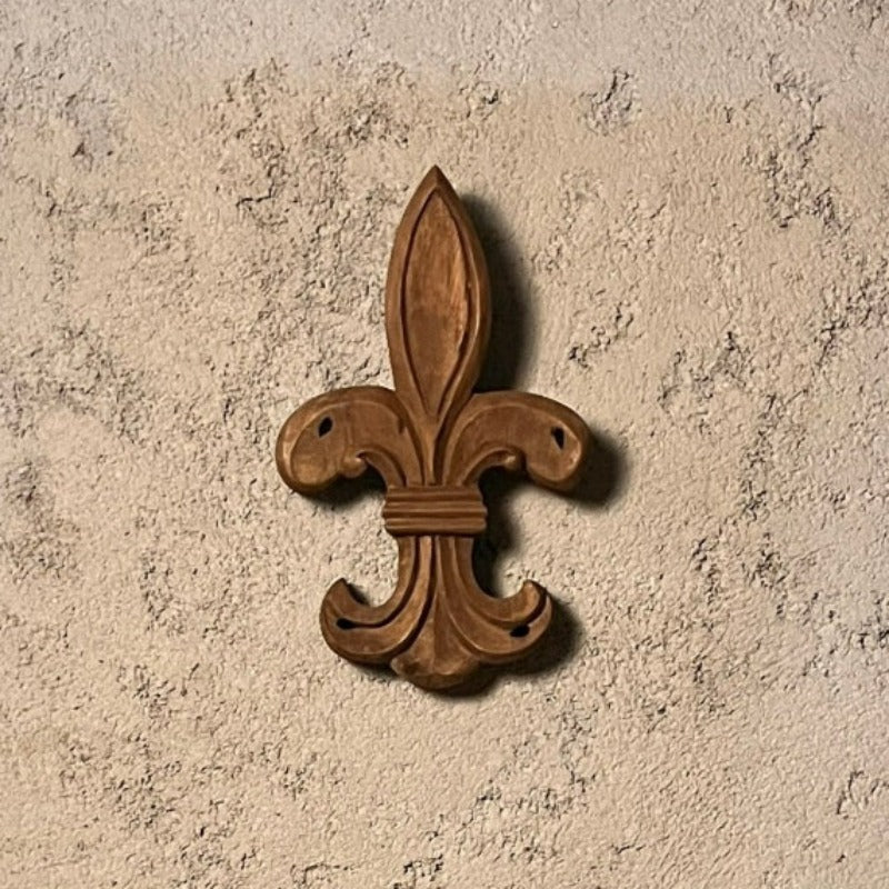 Fleur-de-lis Wooden Decor - Peacock Life by Shabnam Gupta