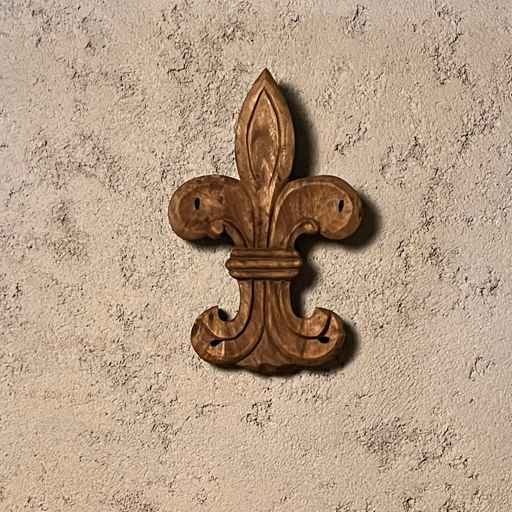 Fleur-de-lis Wooden Decor - Peacock Life by Shabnam Gupta