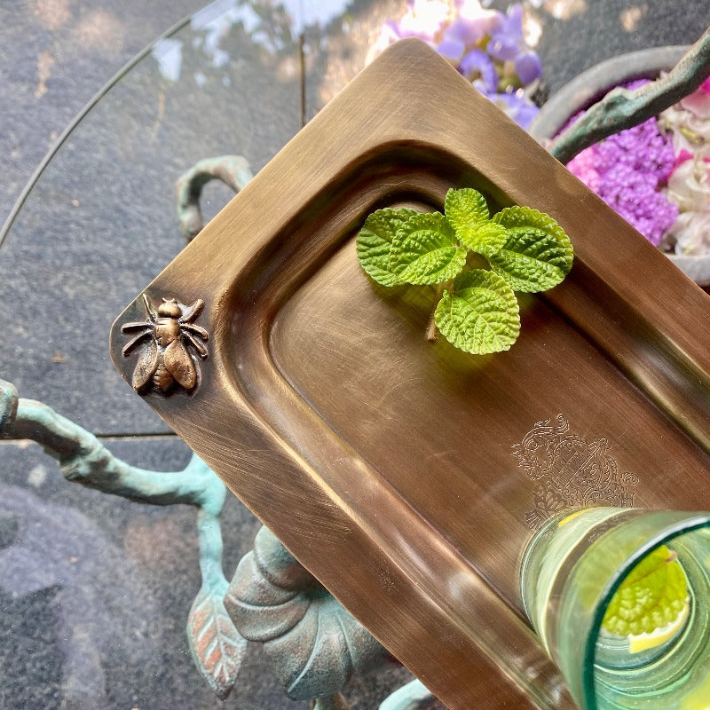 Gulshan Brass Tray - Peacock Life by Shabnam Gupta