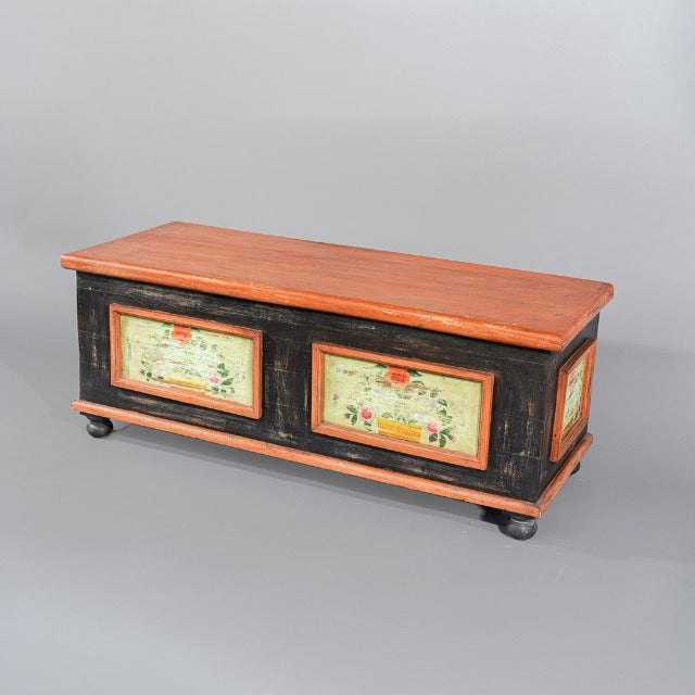 Handpainted Wooden Chest