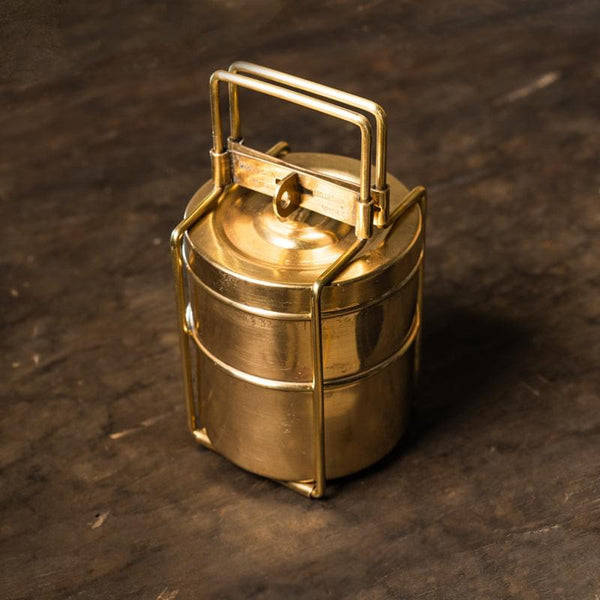 Brass Tiffin Box - Peacock Life by Shabnam Gupta